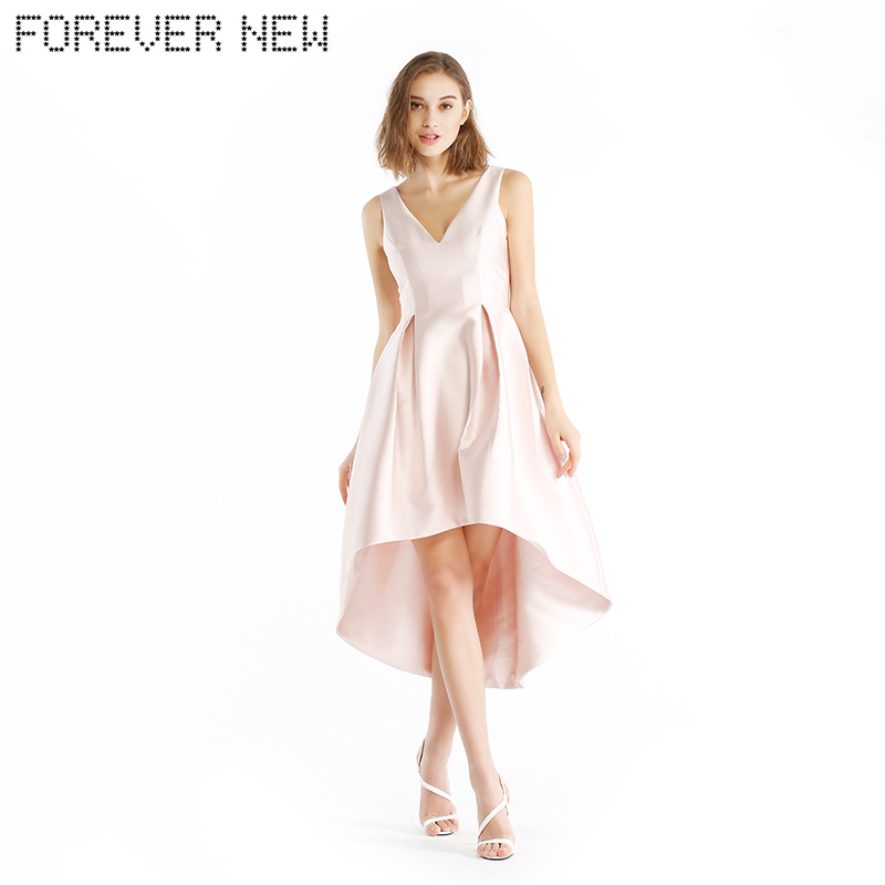 FOREVER NEW/·ã°¬17´ºÏÄVÁìǰ¶Ìºó³¤ÎÞÐäÁ¬ÒÂȹ DR7584CN