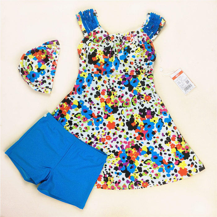 清仓正品华黛思品牌高档泳衣女保守显瘦裙式连体平角裤加大码胖mm