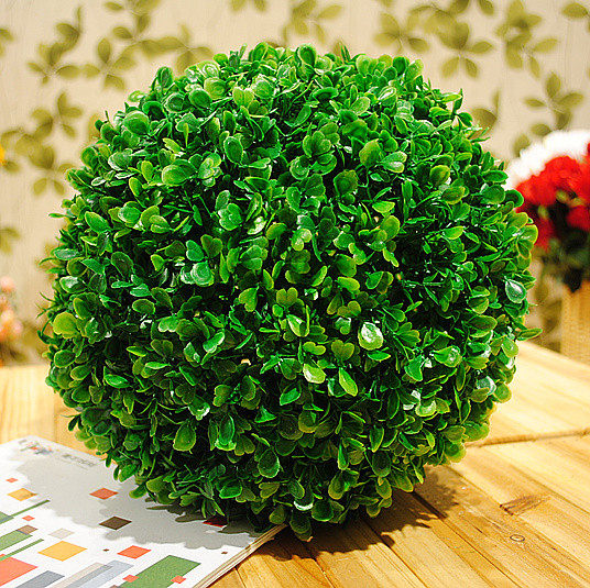 草球绿色装饰垂吊仿真植物球吊饰植物店铺吊顶塑料绿植球仿真绿球