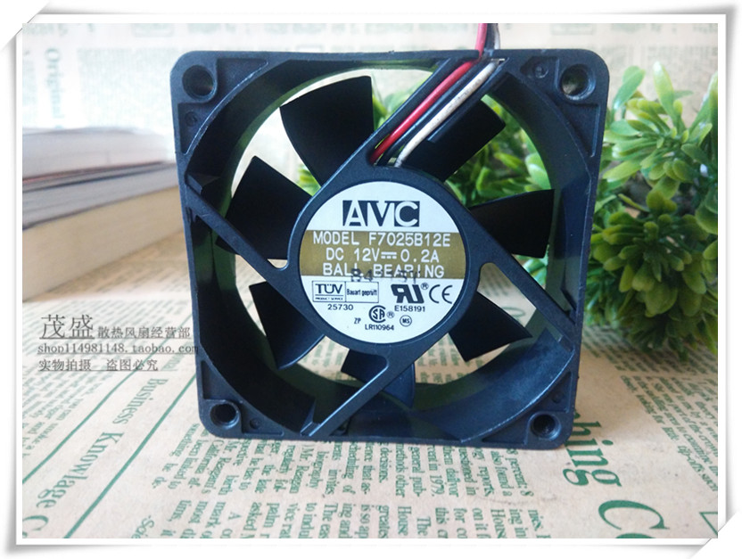 原装AVC 7025 F7025B12E 12V 0.2A 7CM双滚珠CPU 服务器风扇