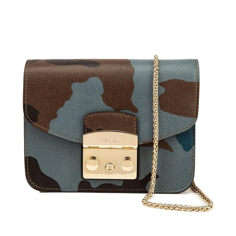FURLA/ܽÀţƤ²ÄÖÊ ÃÔ²ÊÔªËØÅ®Ê¿ÃÔÄãµ¥¼çб¿æ°üÒøÌ©