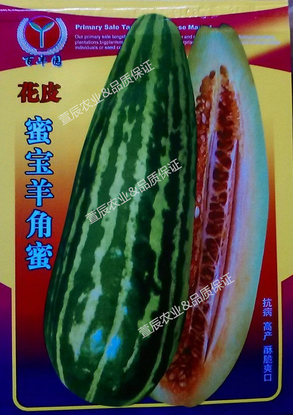 寿光蔬菜种子蜜宝羊角蜜种子羊角脆甜瓜种子春播低价促销原厂彩包