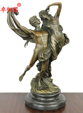 宇卓铜器人物坠落双人天使欧式