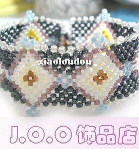 别致的日本米珠手编宽手链●纯手工编织●独品