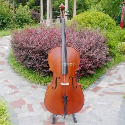 手工实木大提琴成人初学者练习