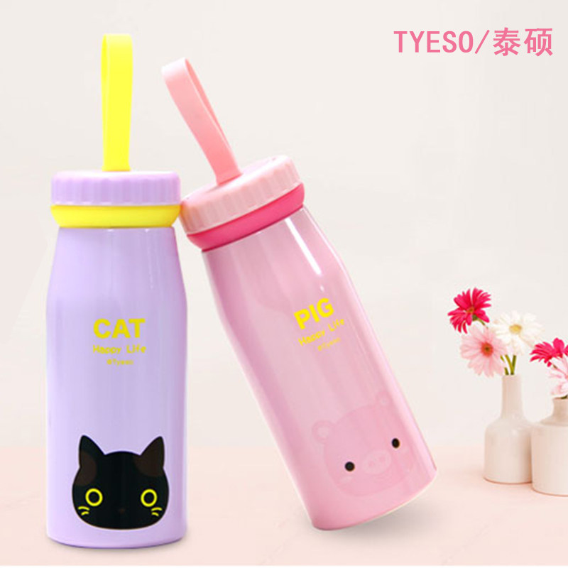 泰碩兒童卡通保溫杯女學生水杯不鏽鋼真空保溫水壺水杯便攜防漏杯在類目 餐飲具, 杯子/水杯/水壺, 保溫杯中 - 來自Buy2taobao.com提供專業的淘寶代購服務