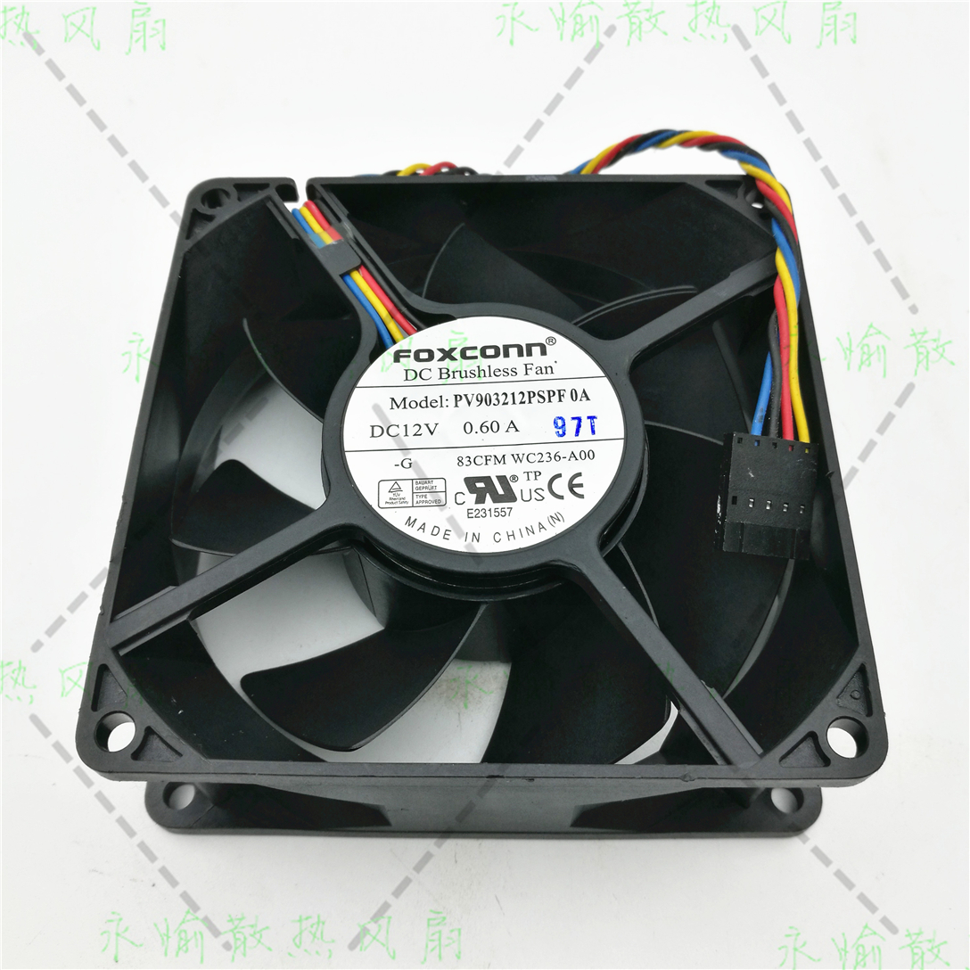 全新富士康 PV903212PSPF 0A 9032 12V 0.6A 4线CPU风扇 Dell机箱