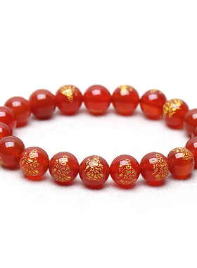 天然红玛瑙守护神本命佛生肖马