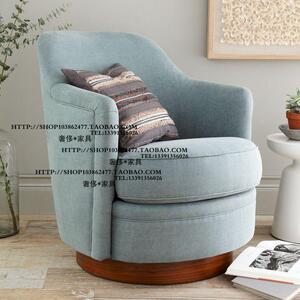 出口欧洲原单法式乡村风格实木布艺单人位沙发椅圈椅书椅酒店家具