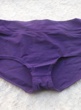 F129外单高品质时尚 紫色 中高腰包臀效果好比基尼温泉度假泳裤