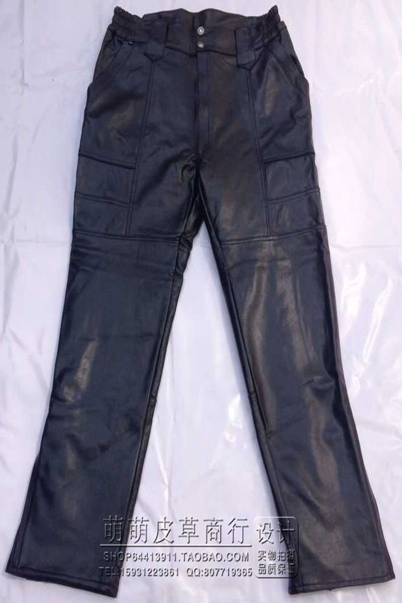 Pantalon cuir homme droit pour hiver - Ref 1480976 Image 6