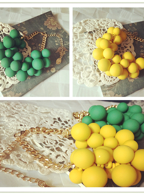 欧美风百搭走秀磨砂串珠首饰