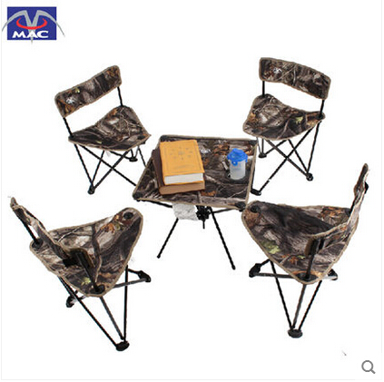 包邮MAC正品户外折叠桌椅五件套 便携式折叠椅子 简易餐桌迷彩款
