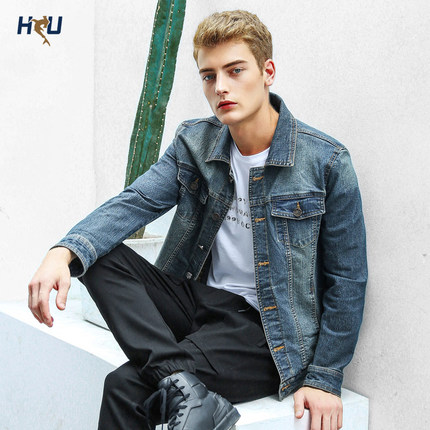 春秋季男士牛仔夹克男韩版休闲青少年修身外套男装牛仔衣短款潮