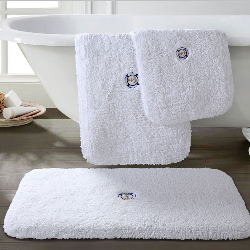 康乃馨康尔馨五星级度假酒店宾馆纯棉地巾海寐杰克卫生间卧室地垫