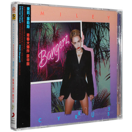 Õý°æ Miley CyrusÂóÀòÈüÀÕ˹ BangerzÇà´º´ó±¬Õ¨ CD+±Ê¼Ç±¾+ÌùÖ½