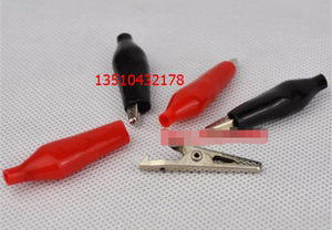 鳄鱼夹 大号鳄鱼夹 红黑夹子 电子线测试夹 红黑电源线夹子测试线