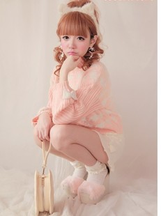 bobon厚底毛毛绒球软妹甜心公主洋装百搭原宿鞋