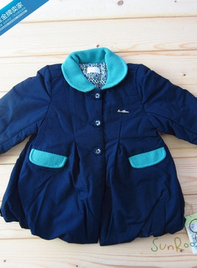 【三折】阳光鼠童装冬装女童棉袄特价夹棉儿童外套宝宝棉衣90/110
