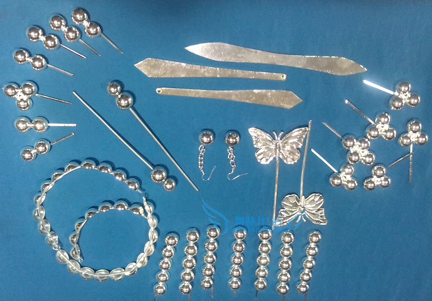 包邮戏曲戏剧京剧越剧头面专业青衣头饰青衣头面银泡铜镀银32件