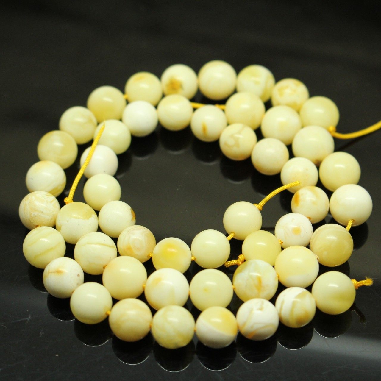 【珍禧】波兰纯天然琥珀 白蜜蜡香珀 琥珀隔珠diy散珠 配珠
