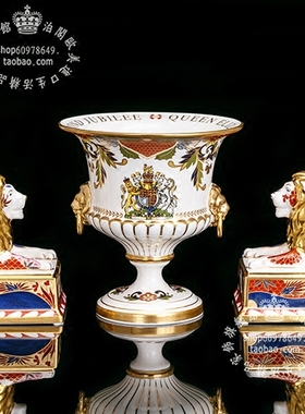 限量英国金骨瓷皇家装饰欧式摆件