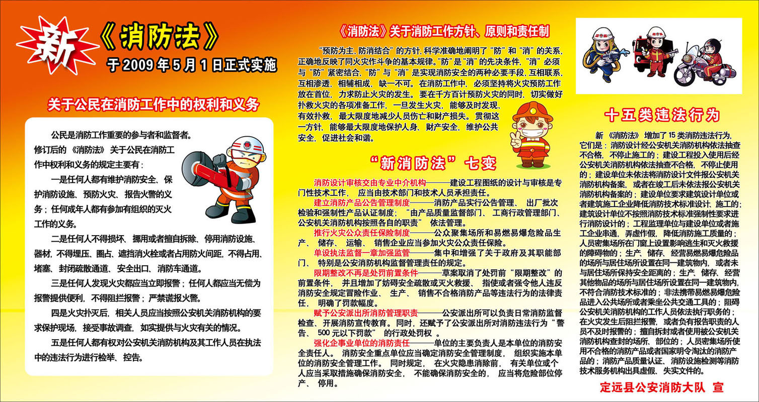 海报印制663素材754消防法宣传栏消防大队