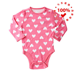 正品OLD NAVY美国老海军粉底白心婴儿哈衣三角爬服纯棉新生儿宝宝