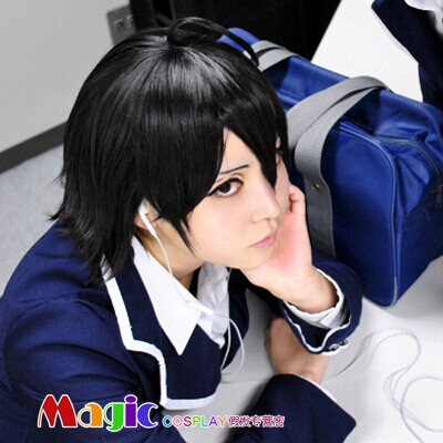 cosplay假发 我的青春恋爱喜剧果然有问题 比企谷八幡 黑色短发