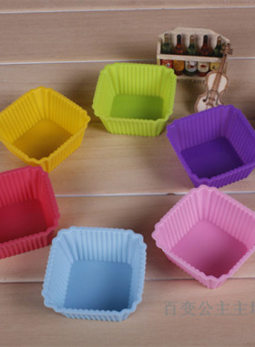 绿色环保无毒正方形褶子折痕装饰边手工皂盒硅胶蛋糕模具烤盘免邮