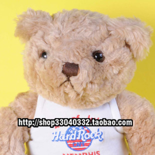 孟菲斯T泰迪熊毛绒布艺类玩具公仔 正版 HardRock Teddy HTB bear