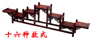 酸枝木中式小博古架茶壶架实木多宝格工艺品摆件底座饰品架展示架