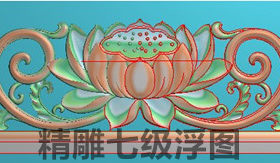 精雕图 浮雕图 灰度图 石雕玉荷花神楼 四季花鸟镂空有线佛龛帽子