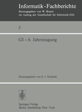 【预订】GI 6. Jahrestagung: Stuttgart, 29. S...