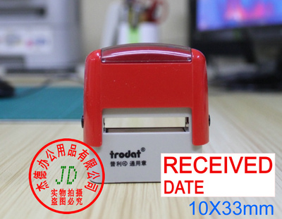 trodat卓达通用回墨印章 翻斗印 自动出墨 RECEIVED DATE 10*33mm