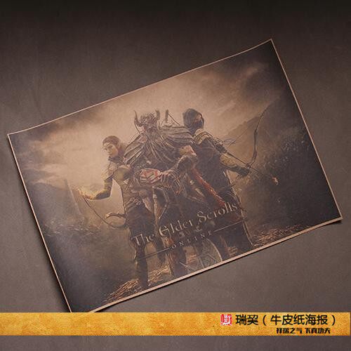 上古卷轴海报tes  the elder scrolls 天际 游戏海报 网吧装饰画