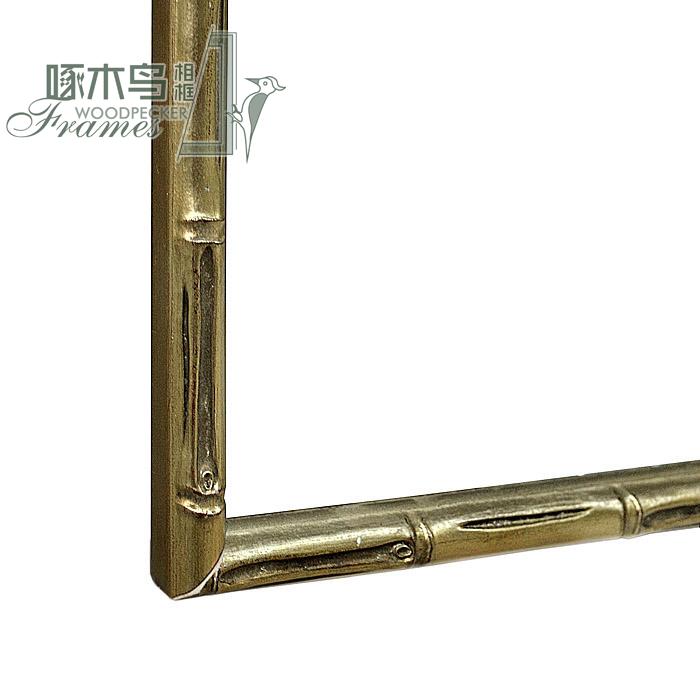 竹节国画框书法装裱线条实木定做
