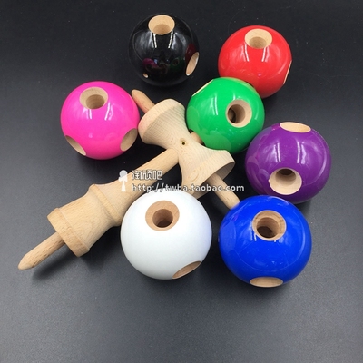 TWB 多孔 4棍 全榉木PU漆竞技比赛专用Kendama 剑玉/剑球/技巧球