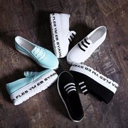 C spring-summer Korean version of Lok Fu shoes women's shoes a breathable shoes and leisure shoes, thick-soled platform shoes