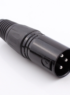 黑卡龙公插 三芯 黑色卡侬插头/卡龙公插头 话筒插头 麦克风插头