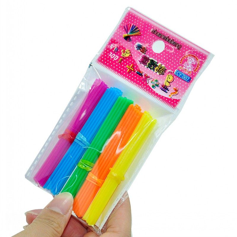 儿童数数棒 数学教具 早教玩具计数棒 幼儿算数棒 塑料 100根/包