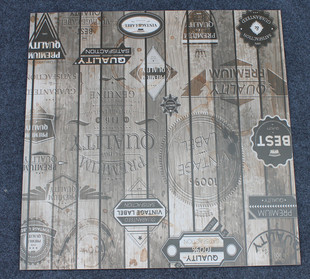 欧美报纸艺术砖3D喷墨地砖600仿古砖酒吧迪吧咖啡厅服装店KTV瓷砖