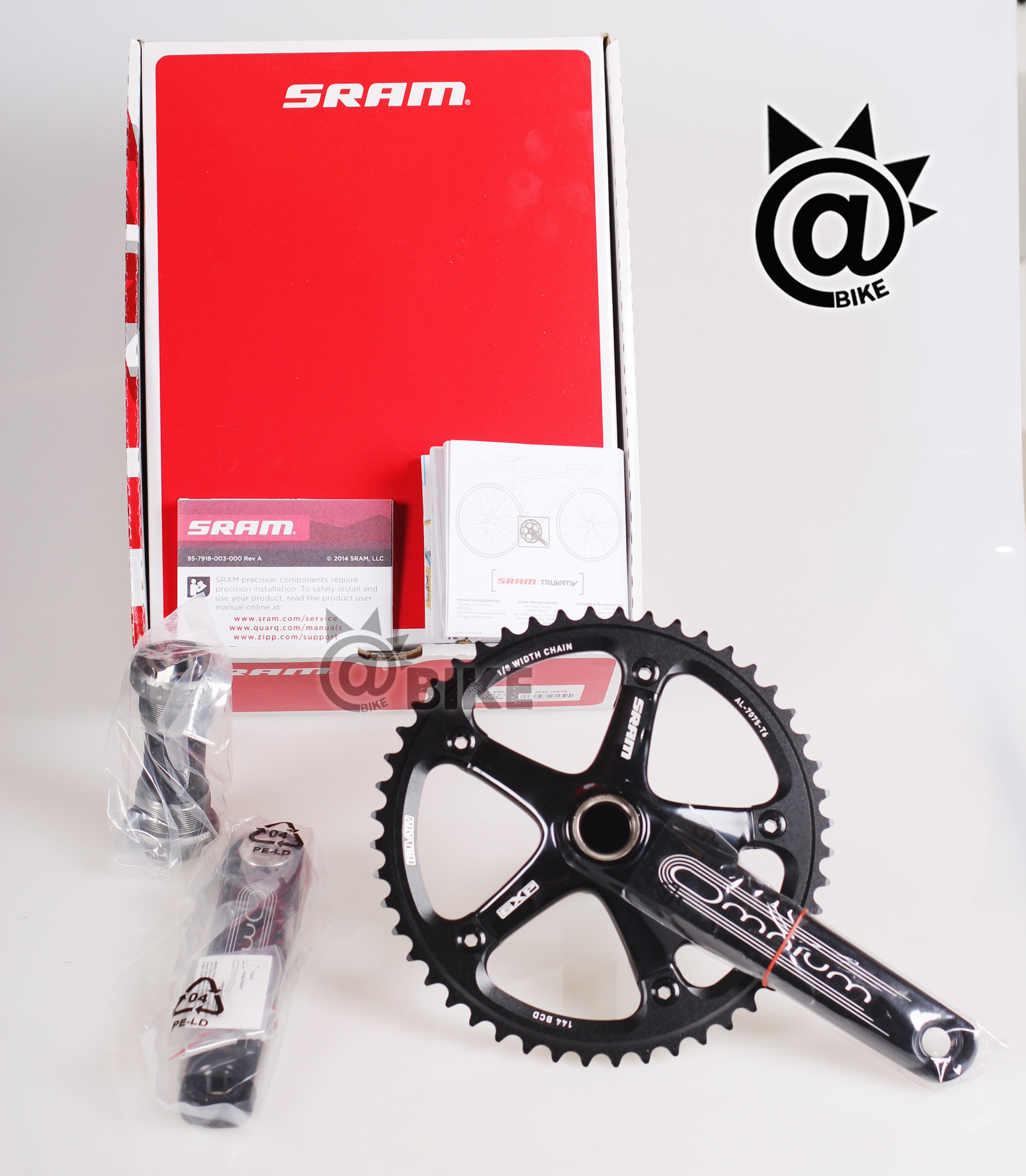 正品行货 SRAM omnium 场地自行车一体牙盘套装  含中轴
