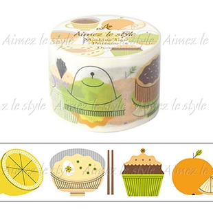 14.7新品|日本|Aimez le style和纸胶带|餐点