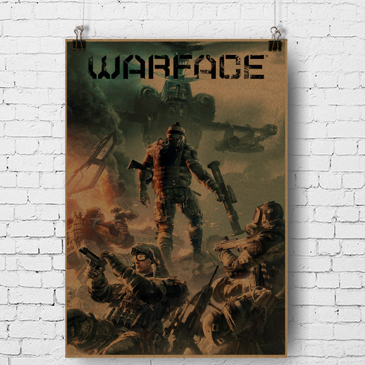 前线战争 war face 战争前线 宣传画 网吧装饰挂图复古游戏海报