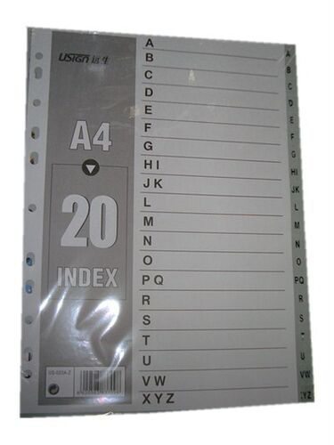特价远生US-020A-Z 11孔20页字母塑料索引纸A4 分类纸 分页纸