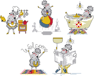 小羊 皇冠 小小鱼ANC绣线十字绣套件 A756卡通 印花 一天