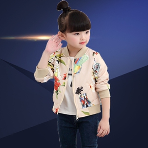 女童秋装外套儿童韩版男孩小中童夹克宝宝开衫女童上衣韩版棒球服