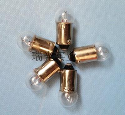 B9卡口小灯泡6V6.3V12V24V30V1W3W圆头小灯泡 仪器指示灯小灯座