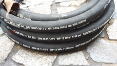 ống thủy lực 3 8 Ống dầu thủy lực lắp ráp áp suất cao đường kính trong 38mm 1,5 inch ren 11/2 dây thép cao su bện ống có khả năng chịu nhiệt độ cao giá ống tuy ô thủy lực ống dầu thủy lực